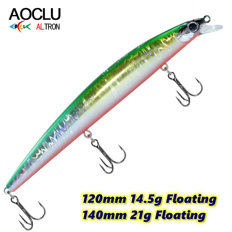 AOCLU flotante Big Minnow 140mm 21g cebo duro Wobbler Jerkbait señuelo imán transferencia de peso para fácil carcaj fundido de larga distancia - imagen 2