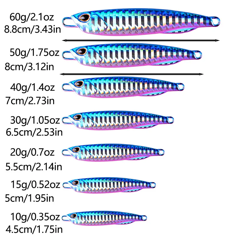 Señuelo jig metal fuerte curricán lubina captura marina - imagen 4