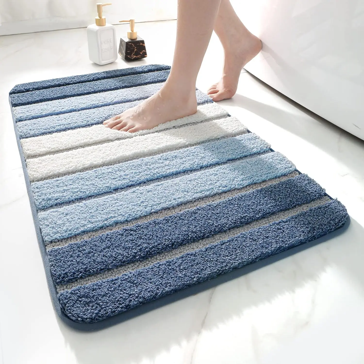 Alfombras antideslizantes microfibra para ducha – Absorbentes extra suaves