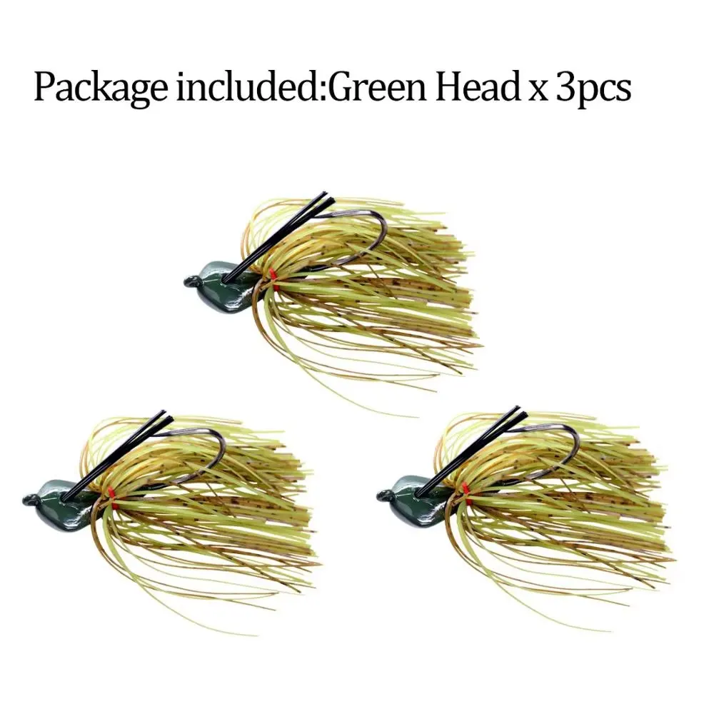 3pcs green head