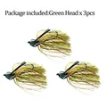 3pcs green head