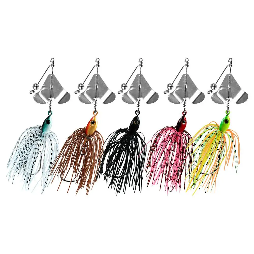 Spinnerbait Buzzbait multicolor metálico para lubina, trucha y salmón - imagen 5