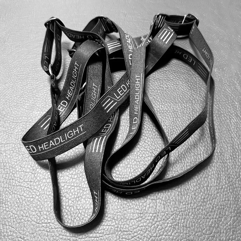 Correa frontal elástica ajustable tipo O – Diadema negra para linterna - imagen 5
