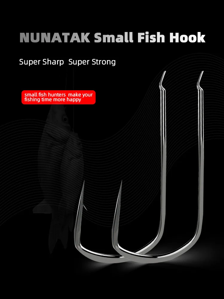 NUNATAK XiDiXiu Gancho rojo Gancho de púas Gancho de carpa cruciana 100p-1Bag 1 # -11 # Anzuelo pequeño para Tilapia, anzuelo de mar negro - imagen 2