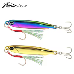 1 Uds plantilla lenta de Metal 10g 15g 20g señuelo de Pesca cebo trucha galvanizado duro para invierno Pesca en el mar hielo Pesca Jigging señuelos ganchos