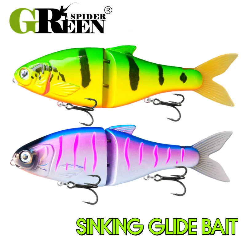 Swimbait articulado planeador – Señuelo duro con anzuelos triples - imagen 3