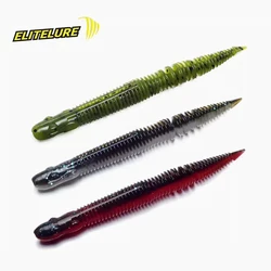 Elitelure 0,9g 2,1g aditivo para olores de camarones cebo ultrasuave Drop Shot Texas Rig señuelo suave gusano de goma cola recta para pesca de lubina