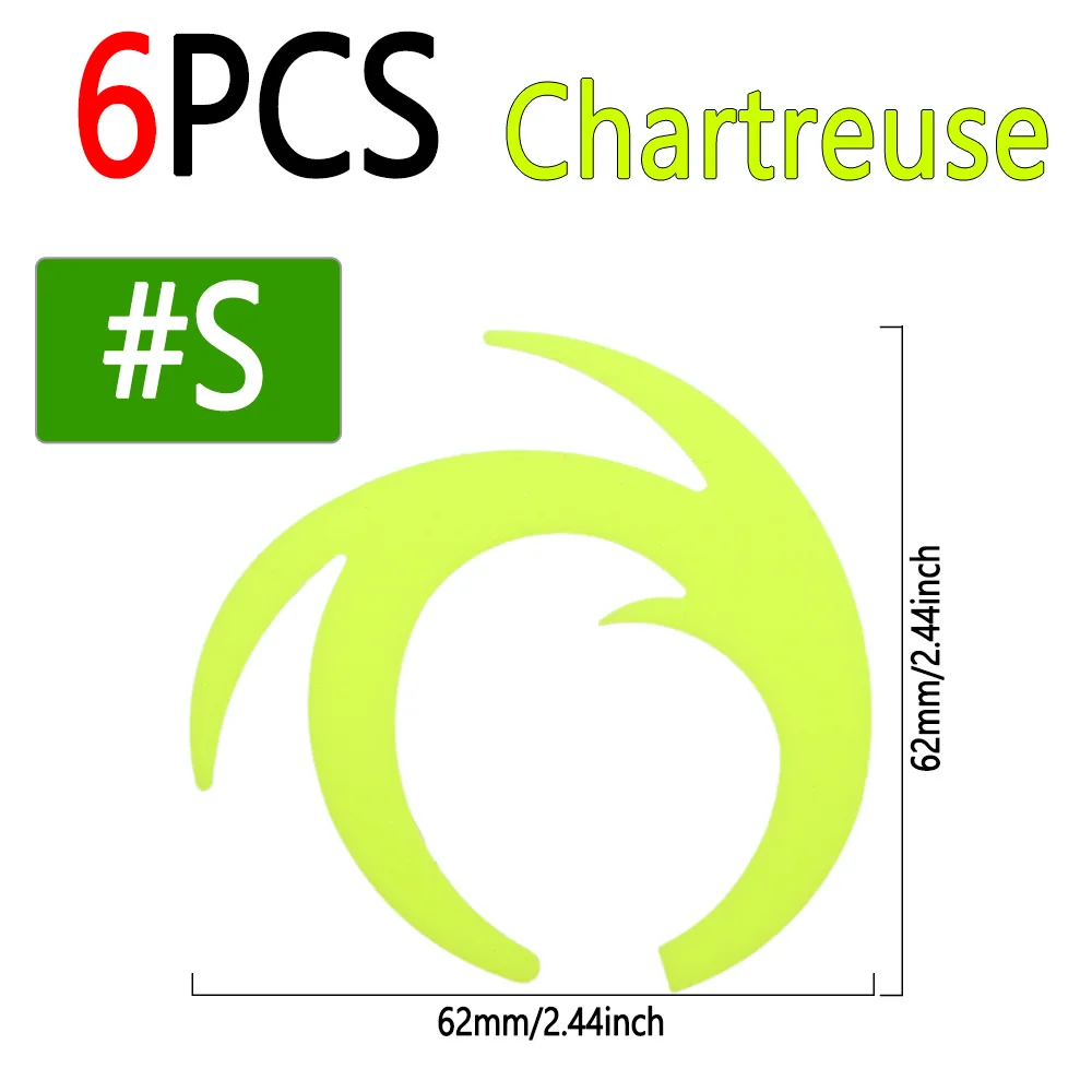 6pcs Chartreuse S