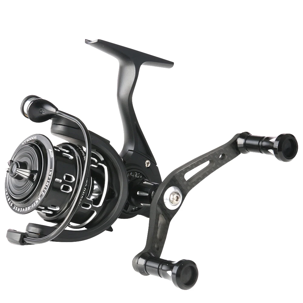 Carrete de pesca giratorio ST1000 2000 3000, gran oferta, carrete de pesca con potencia de arrastre máxima de 8KG, carrete de sedal de pesca de Lucio - imagen 3