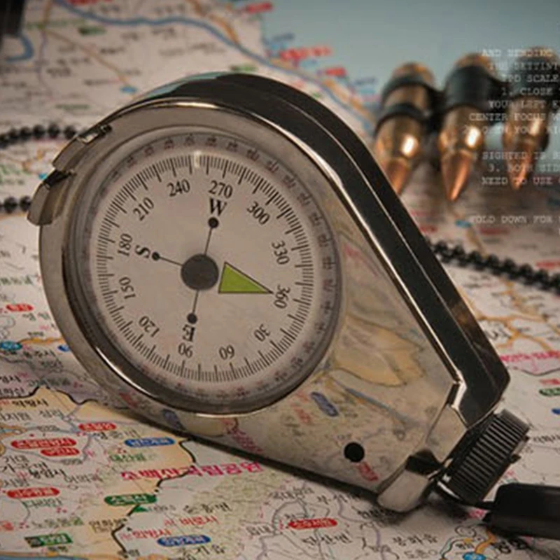 Brújula de Metal americana para exteriores, topógrafos geológicos precisos, impermeables y a prueba de golpes - imagen 3