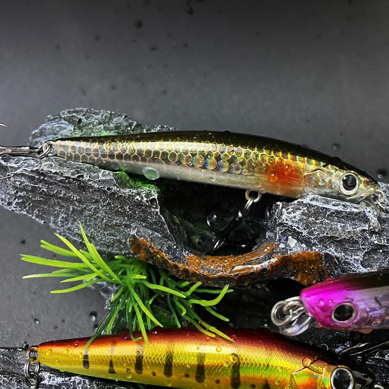 Aparejos de pesca de pececillos láser, cebo duro de 80mm y 14,3g, diseño japonés, Wobblers de hundimiento, pez Roca, agua de mar, Lucio, 9213 - imagen 4