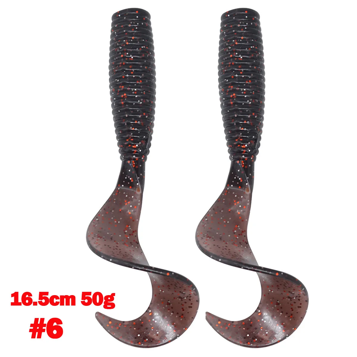 5 uds/2 uds Señuelos blandos de pesca 165mm/50g silicona Artificial gran larva Wobblers carpa Swimbait Jigging gusano aparejos de pesca - imagen 5