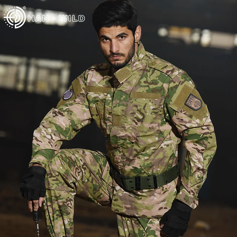 Uniforme militar para hombre, chaqueta de Airsoft, pantalones, traje del Ejército de EE. UU., camisas de combate de soldado, ropa táctica de camuflaje de la selva de acuu CP - imagen 5