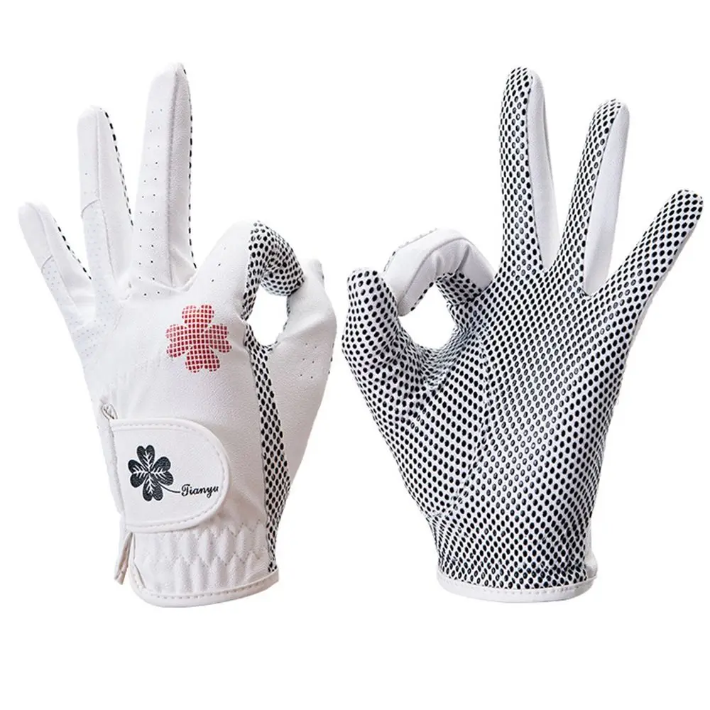 Guantes de Golf transpirables para mujer, resistentes al desgaste, cómodos, con dedos completos, antideslizantes, elásticos, deportivos, accesorios de Golf - imagen 3