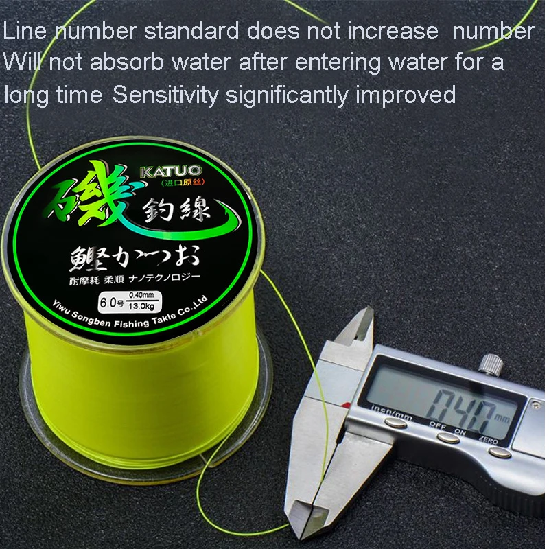 Carrete de línea de nailon de 500m, alambre de carpa súper fuerte, línea de pesca de mar resistente al desgaste, línea principal de largo alcance - imagen 3