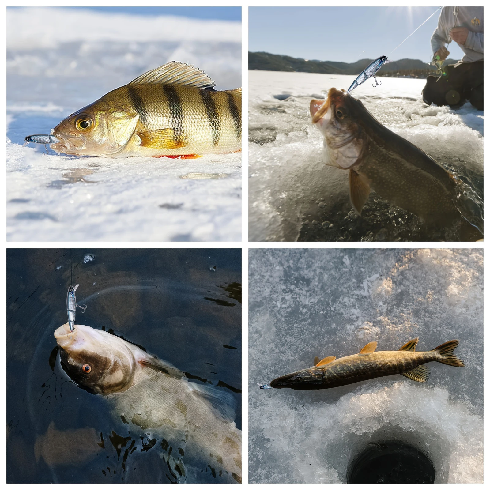 2025 nuevo 5 unids/lote cebo Minnow 10cm 15g señuelo duro Artificial de hundimiento lento Crankbait con anzuelo triple para pesca de fundición larga - imagen 5