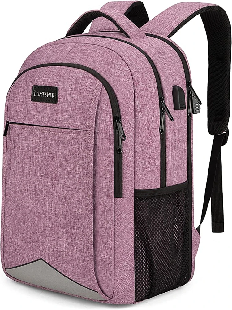 Lumesner-mochila antirrobo impermeable para ordenador portátil, bolsa de senderismo para viaje, mochila de negocios para escuela, trabajo y viaje - imagen 2