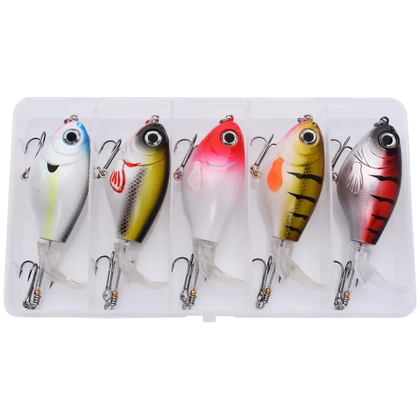 5 unids/caja 16g señuelo de pesca Topwater cebo Artificial Swimbait duro cola giratoria suave caja de aparejos de pesca cebo de pesca juego de señuelos - imagen 3