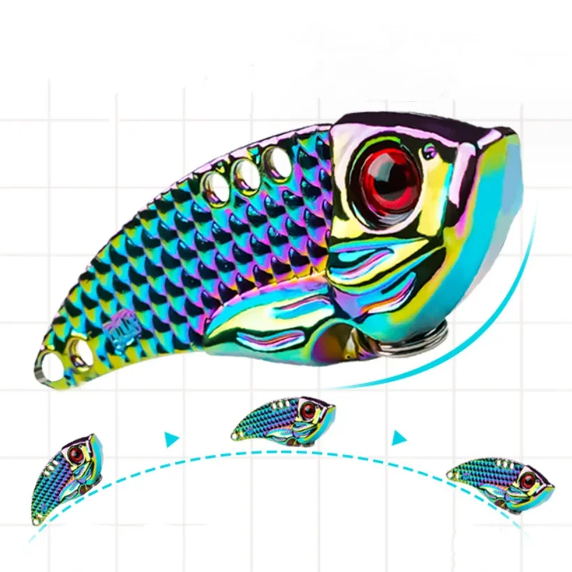 Señuelo de pesca a escala de dragón colorido, subcebo de carretera de largo alcance, cebo falso de Metal, raya blanca, boca abatible, 3g/7g/15g - imagen 3