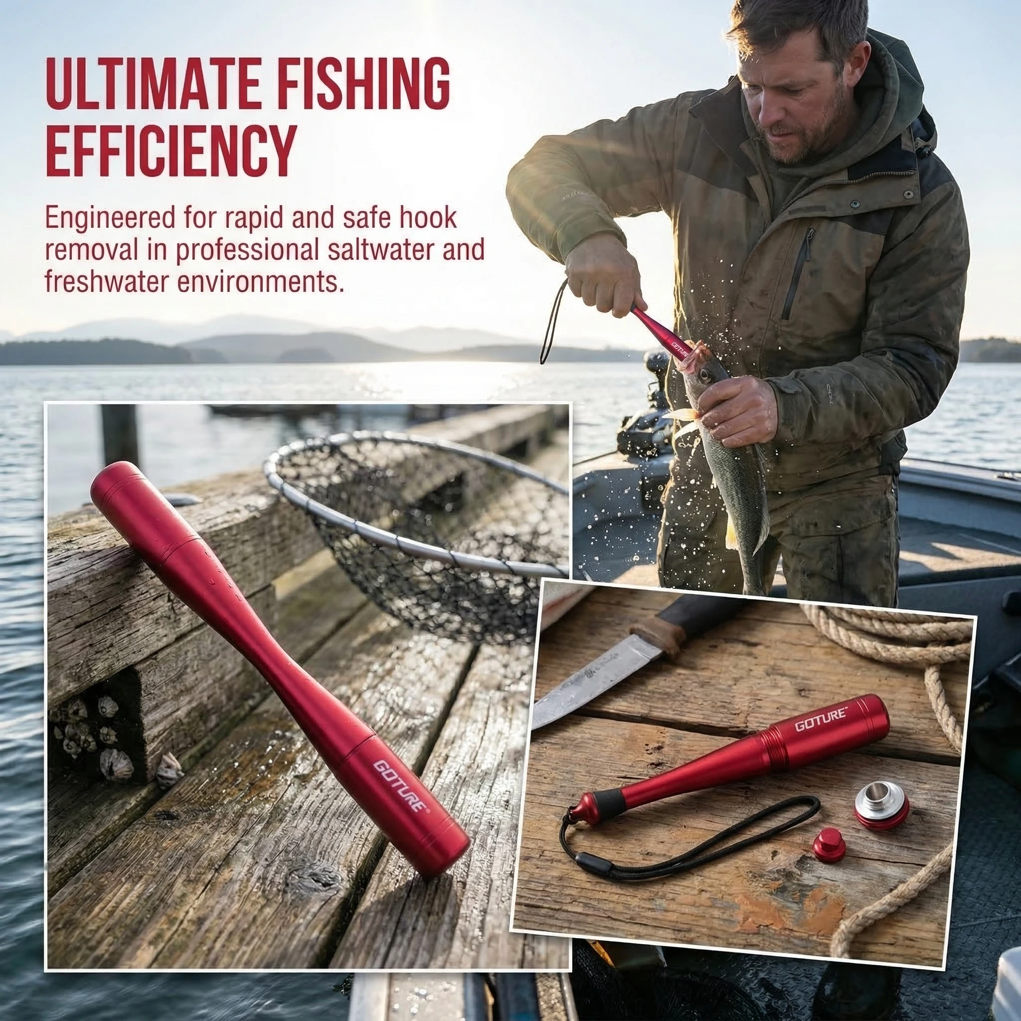 Goture Bate Aturdidor de Aluminio 25 cm - Pesca mar y río - imagen 3