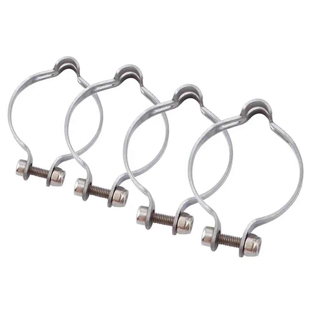 Organización de bicicleta, hebilla de tubo de acero inoxidable, abrazadera de línea de freno, Clip de Cable de anillo fijo - imagen 2