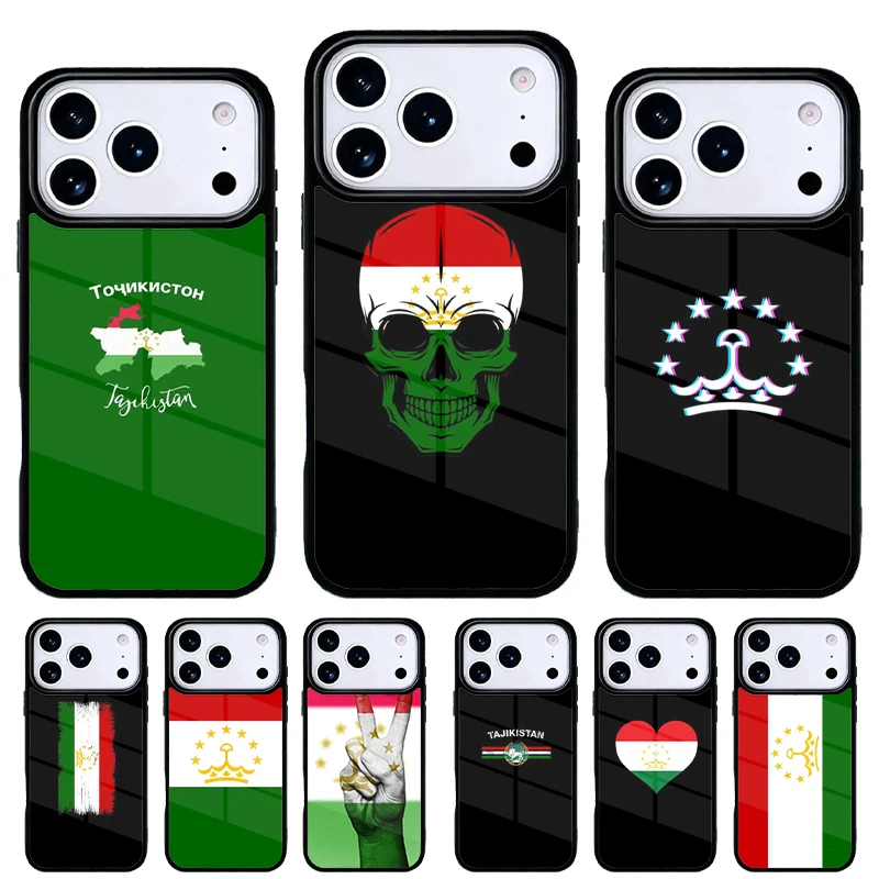 Funda iPhone con bandera de Tayikistán – Protección trasera universal