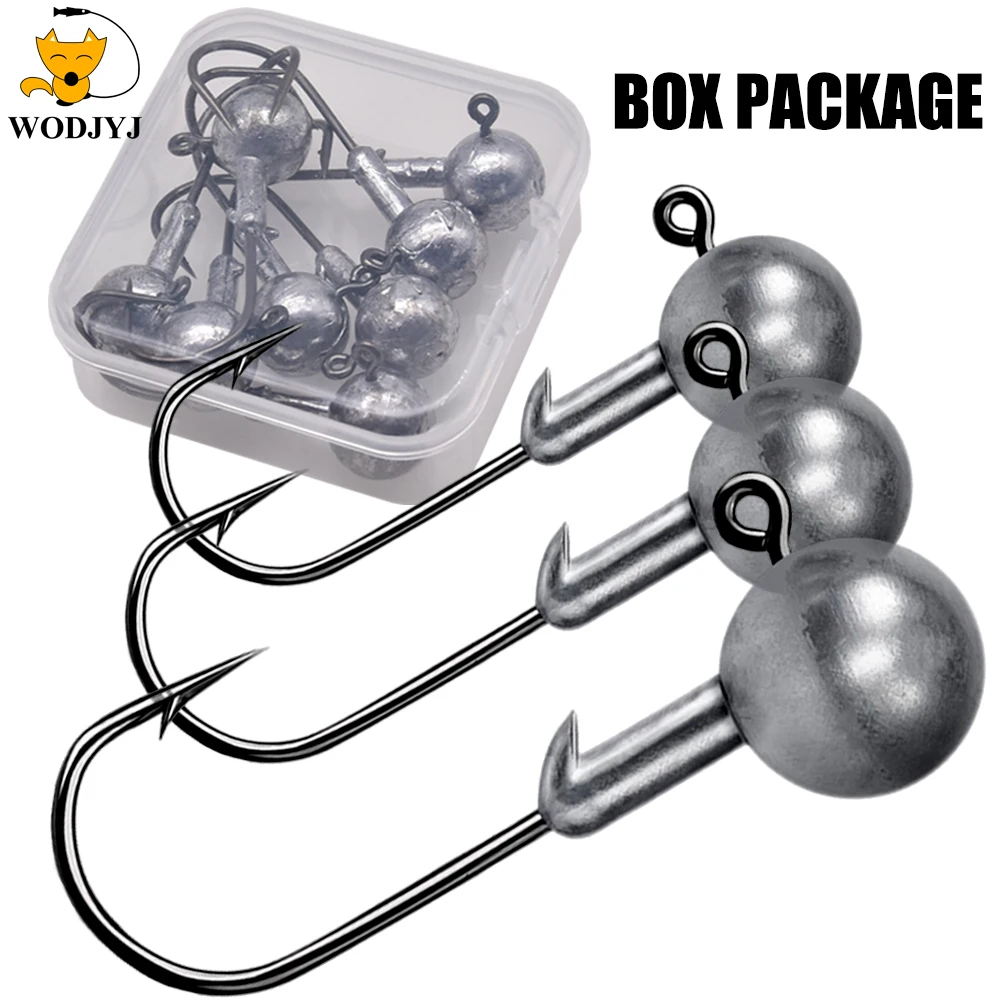 JYJ todo peso 1g 2g 3g 5g 7g 10g 12g 14g 16g 28g anzuelos de cabeza de anzuelo de pesca, anzuelos de cebo de grub suave anzuelo de lubina de manivela