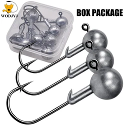 JYJ todo peso 1g 2g 3g 5g 7g 10g 12g 14g 16g 28g anzuelos de cabeza de anzuelo de pesca, anzuelos de cebo de grub suave anzuelo de lubina de manivela