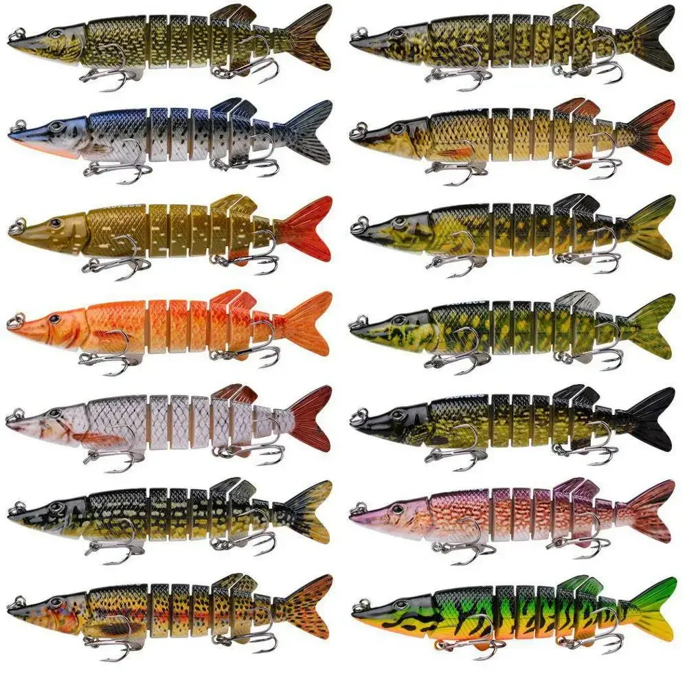 1 Uds. Cebo de natación Artificial multiarticulado, Señuelos de Pesca, cebo Artificial de 20g, Wobbler que se hunde, swimbait, señuelo articulado, aparejos de Crankbait - imagen 5