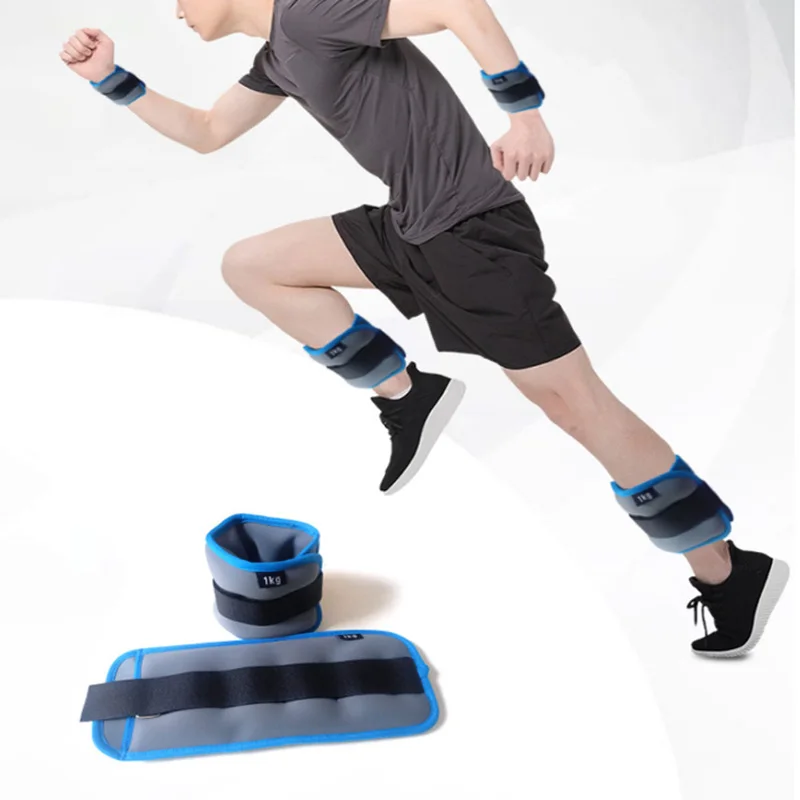 Bolsas de arena de peso de 0,25/0,5/1KG, 1 par, correa de hierro multifunción para muñeca y tobillo para Fitness, Yoga, correr, bailar, equipo moldeador de cuerpo - imagen 2