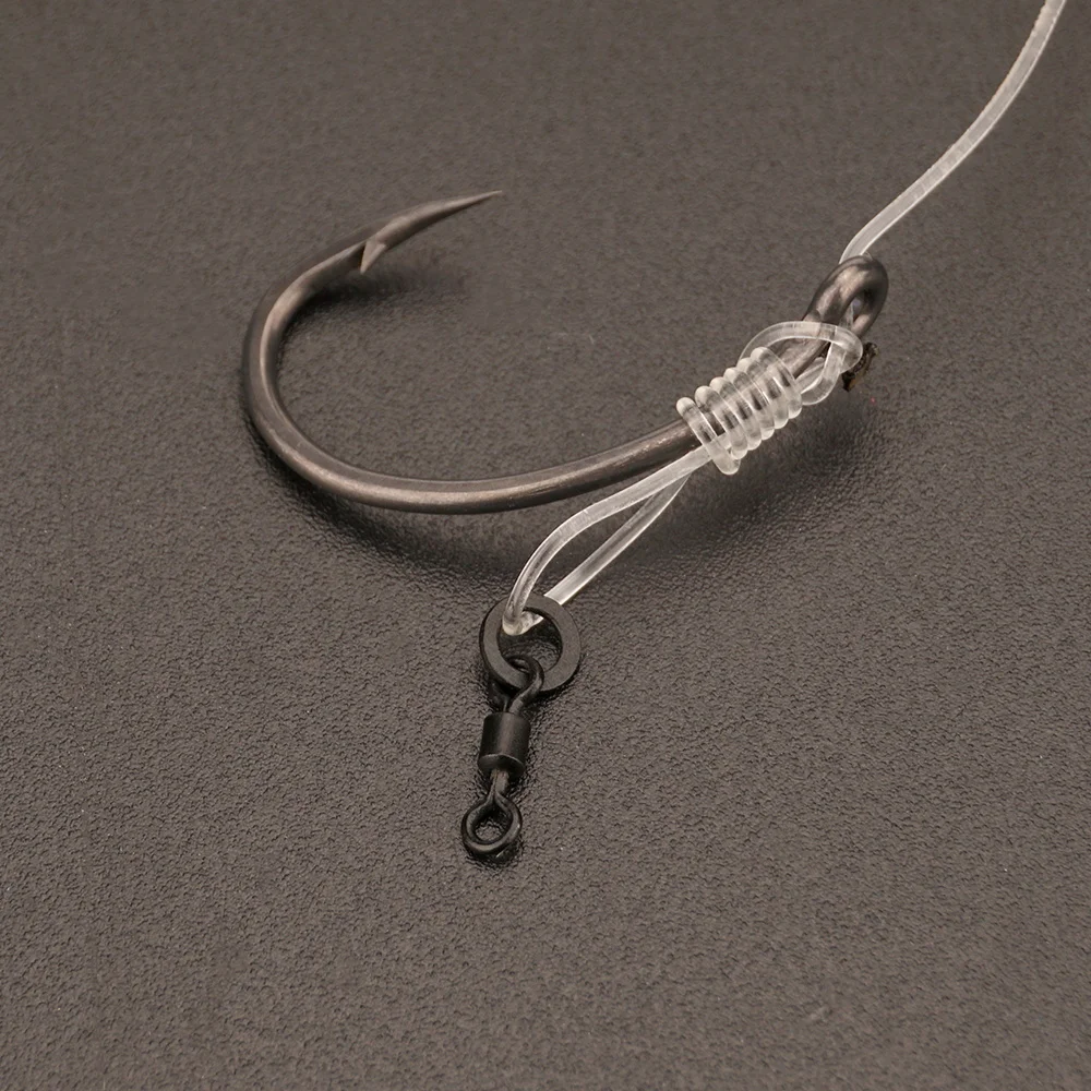 Hirisi 20 piezas pesca cambio rápido anillo sólido giratorios rodamiento de bolas Terminal de pesca aparejos para accesorios de carpa AE044 - imagen 3