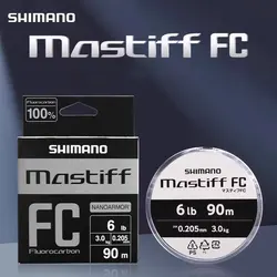 Línea de pesca Original SHIMANO Mastiff FC 3LB-20LB de fluorocarbono de fibra de Color transparente 90M hecha en Japón