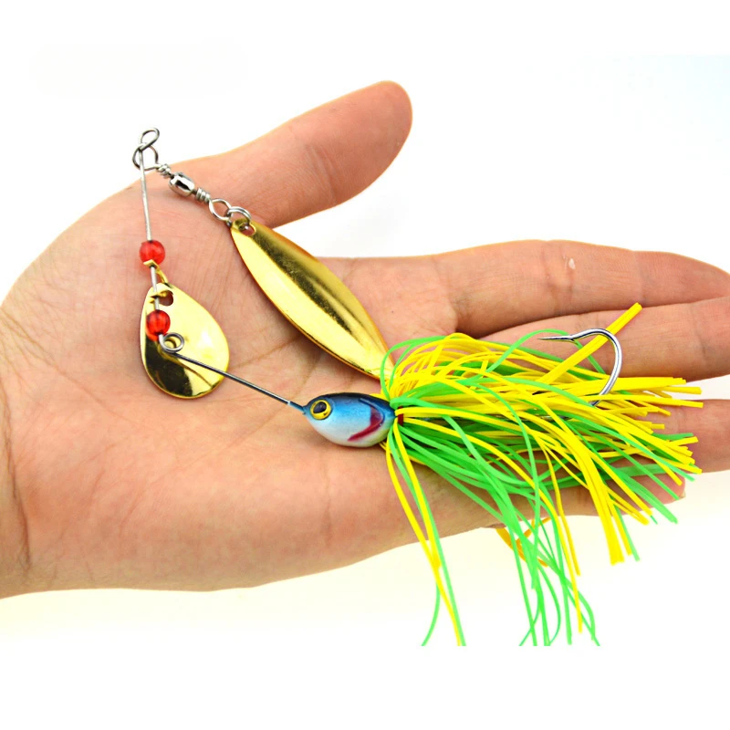 Señuelo de pesca Wobblers, Wobbler Spinners Spoon Bait para Lucio Peche Tackle, todos los cebos artificiales, lentejuelas de Metal, 1 unidad - imagen 2