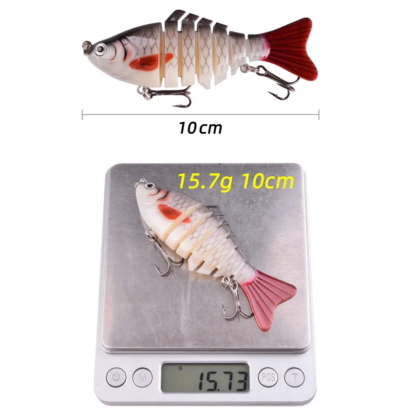 Señuelo de pesca biónico para invierno, cebo duro multisección para nadar, Wobbler Artificial, para curricán, carpa, 1 unidad - imagen 5