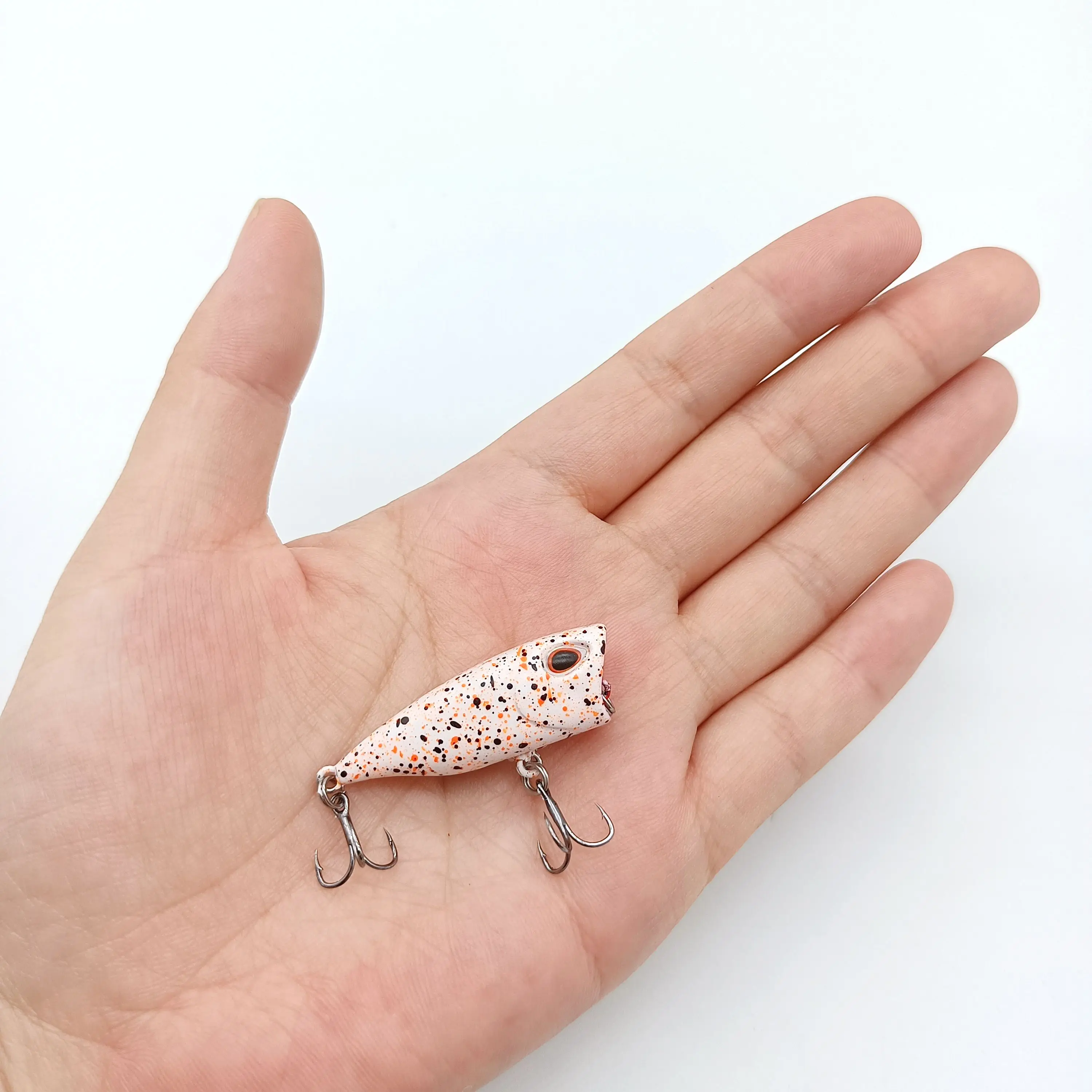 DUODUOYU 1 unids/lote Mini señuelo de pesca Popper 3,5g/40mm agua superior Artificial pequeño cebo duro anzuelo afilado Crankbait Wobbler aparejos - imagen 3