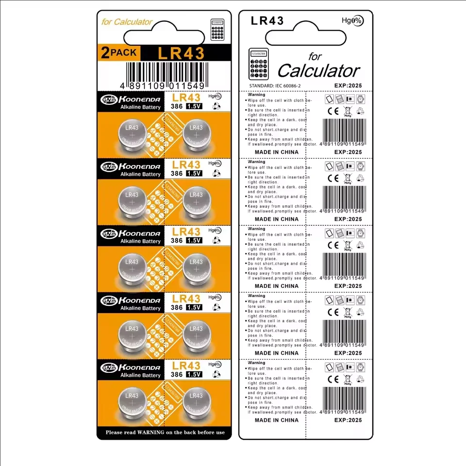 Pila de botón litio AG12 LR43 SR43 100mAh para relojes y mandos - imagen 3
