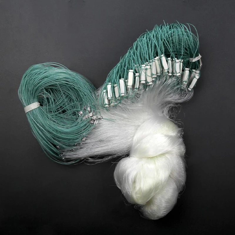 Red de pesca de una sola capa de alta calidad, alambre de nailon grueso de 0,25 Mm, trampa para peces de río, altura de 1,7 M, 1 paquete de 50M - imagen 4