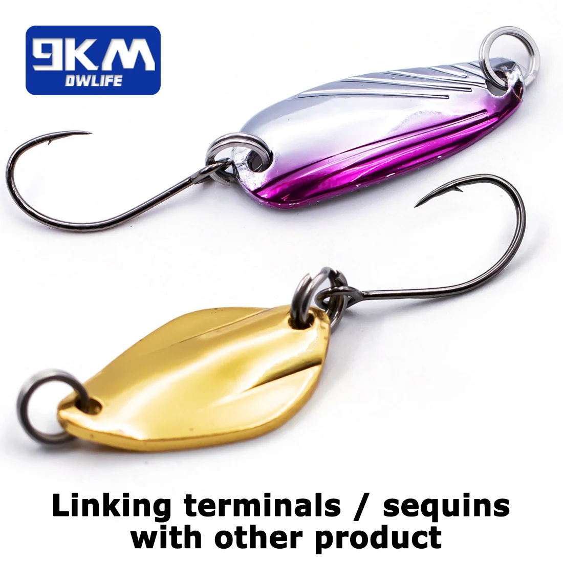 Crankbait dorado para lubina – Hoja y lentejuelas - imagen 2