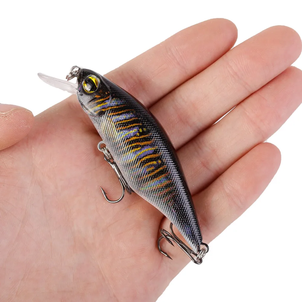 Minnow-señuelo de pesca flotante, cebo duro de plástico Artificial, carpa, Lucio, Jerkbait, aparejos de pesca, 9cm, 11,1g, ojos 3D - imagen 4