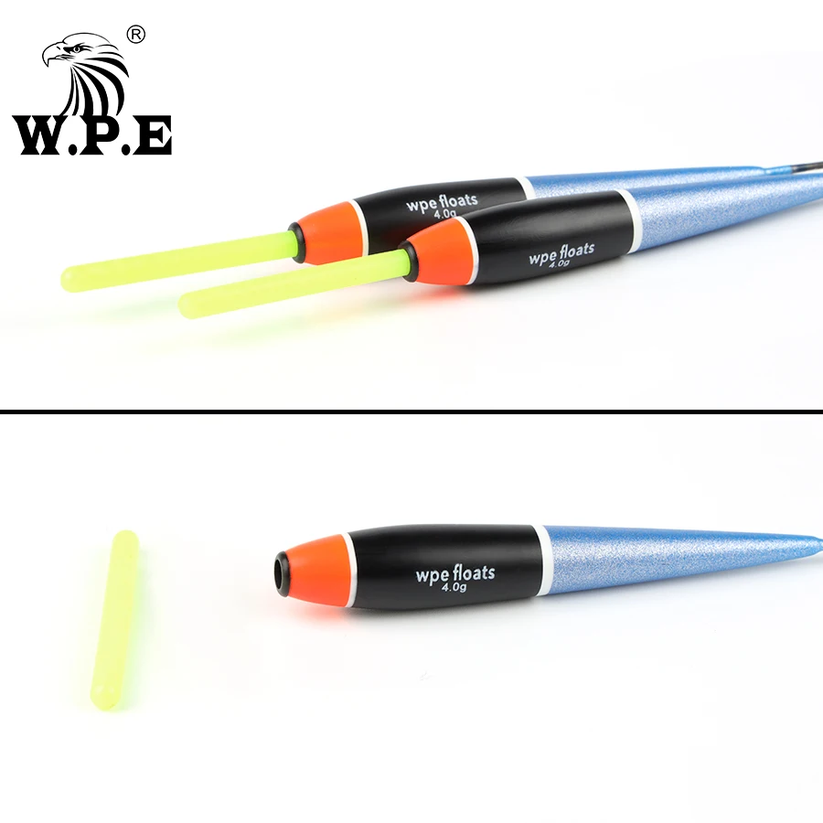 W.P.E 5 unids/pack 4g flotador de Pesca 19-24cm flotador de abeto Barguzinsky boya Vertical palo de luz flotador palo de luz aparejos de Pesca - imagen 2