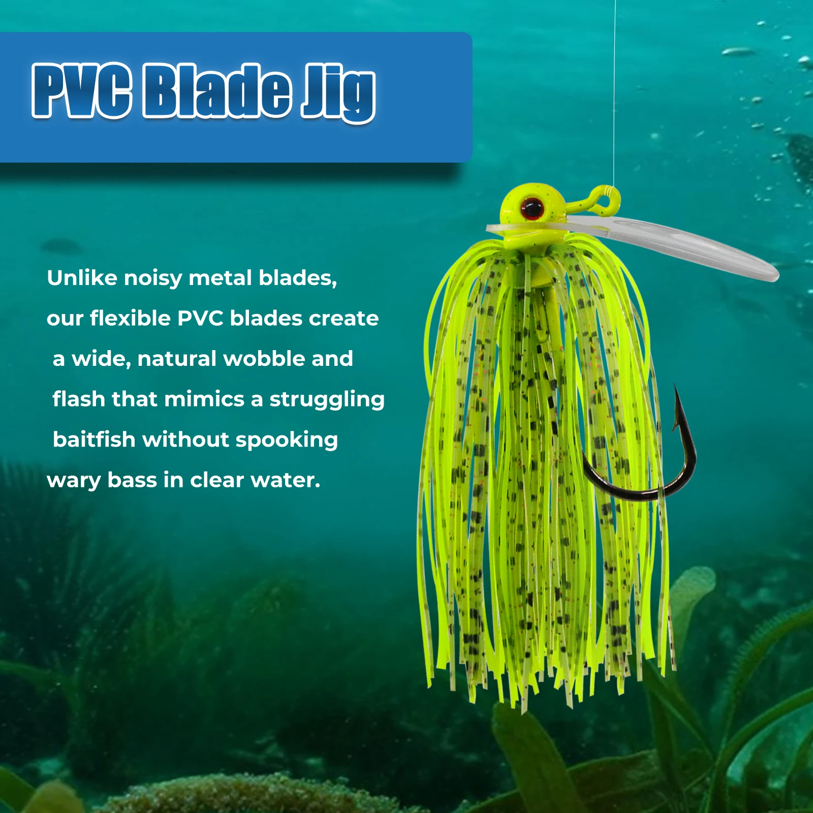 FishTrip-señuelo resistente al agua de PVC para pesca con señuelo, señuelo barbudo de 10-18g para prevención de enganche inferior con señuelo barbudo - imagen 4