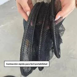 Salabardo plegable para kayak con malla de goma y bolsa de transporte