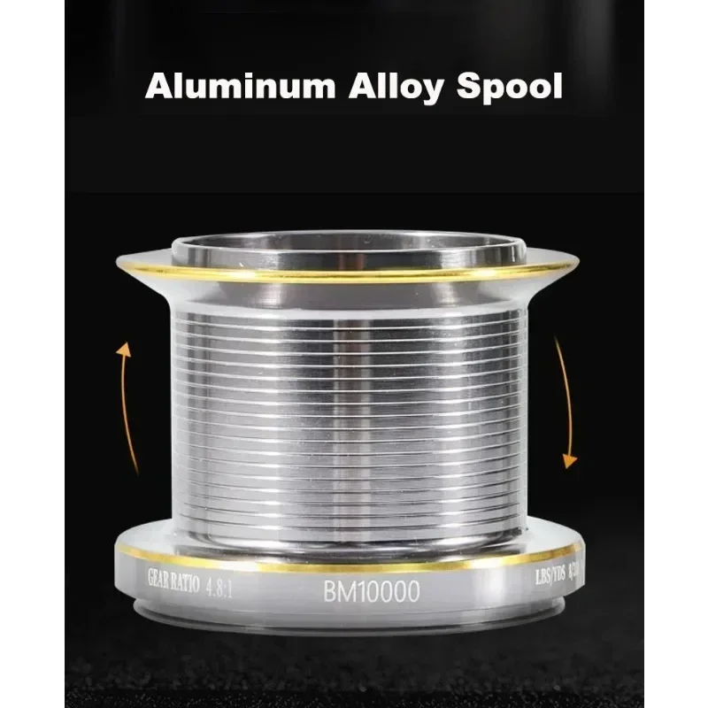 Carrete giratorio 90% metal para surf marino – Arrastre potente - imagen 4