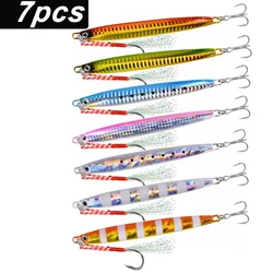 7 Uds. Plantillas de fundición de Metal SSZ súper delgadas 60G 40G 30G 20G 10G Shore Drag Cast Jigging cuchara señuelo de pesca de mar aparejos de cebo Artificial