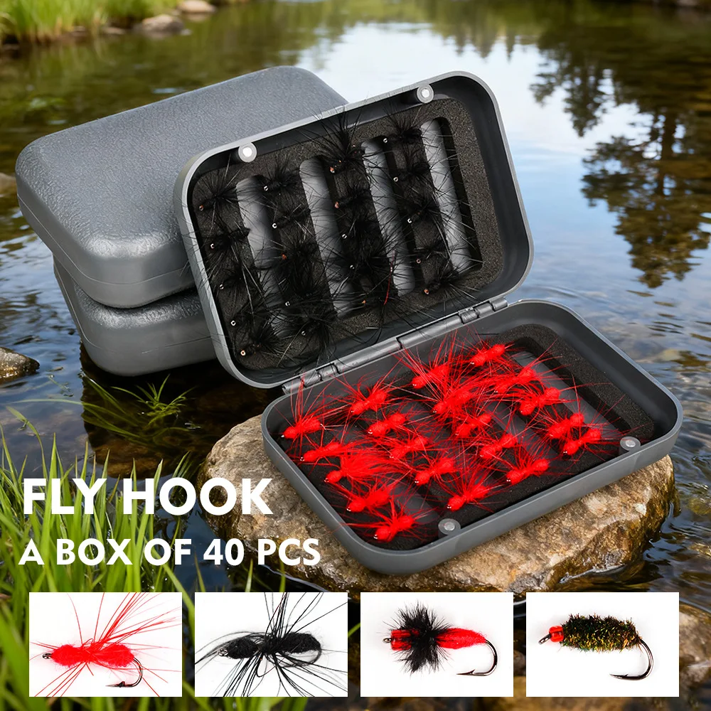 Moscas de pesca artificiales que imitan insectos – anzuelos preparados - imagen 3