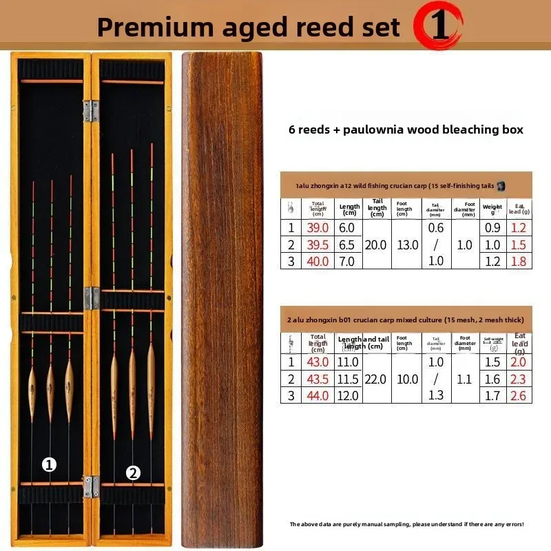 Set Caña Pescar Paulownia Box – Flotadores Alta Sensibilidad - imagen 4