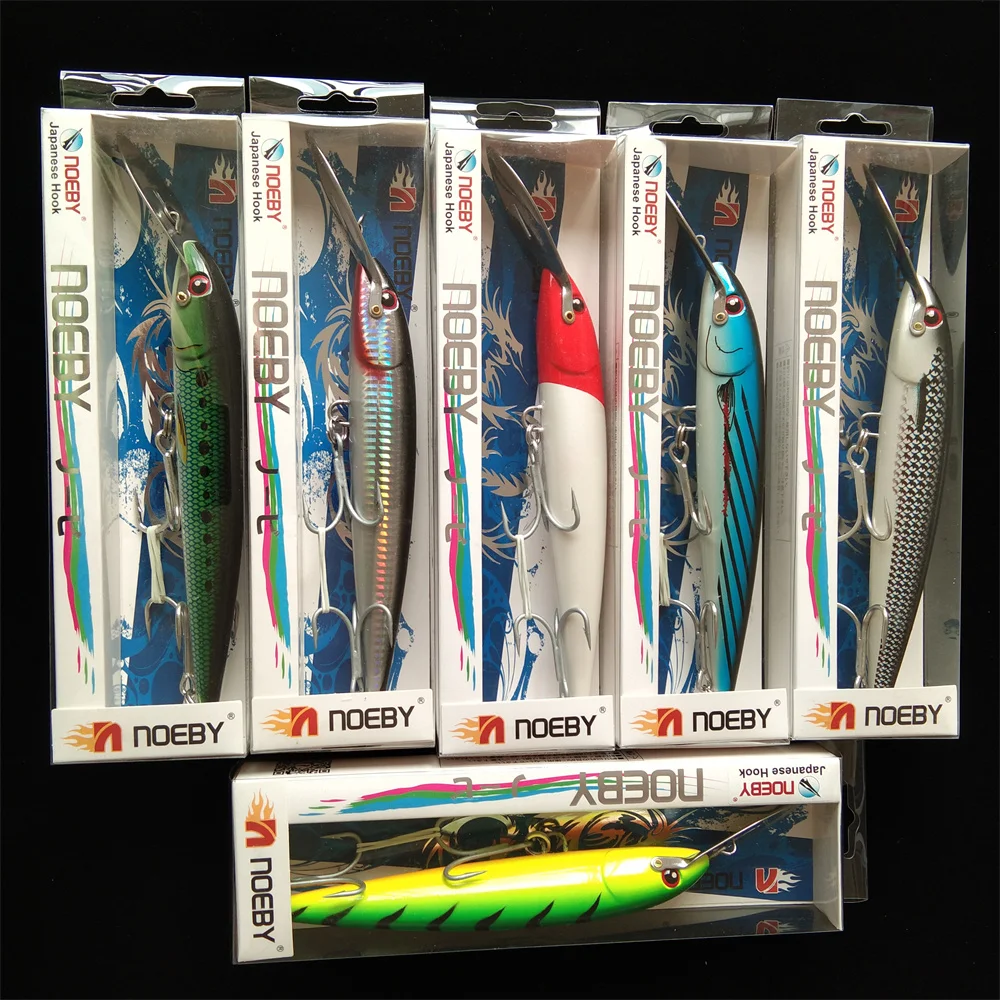 Noeby-Señuelos de Pesca de 3 piezas, 185mm, 60g, cebo duro Artificial para buceo profundo, pesca de curricán en barco, lubina, Lucio - imagen 5