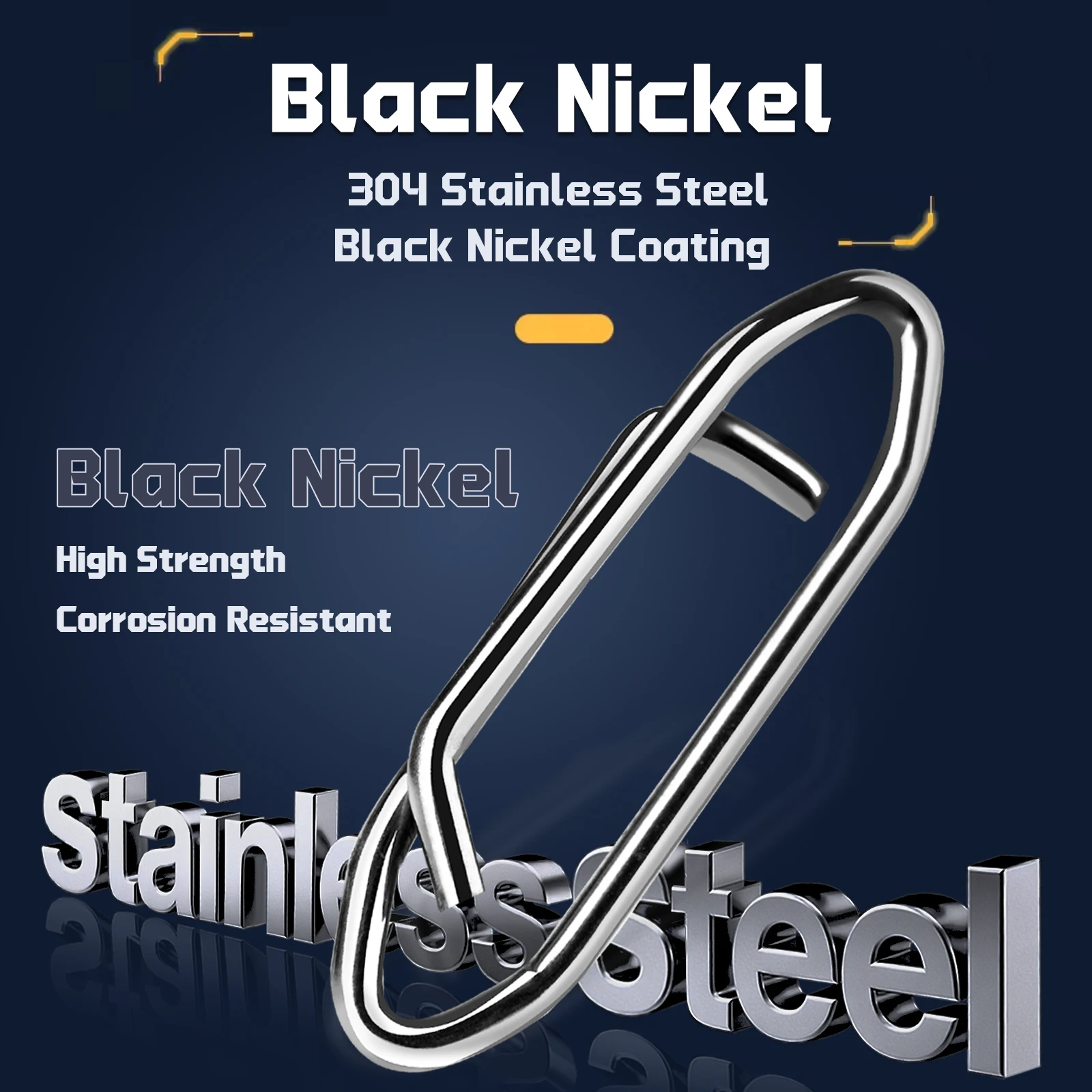 Clips de presión de pesca de 9KM, 50 ~ 200 Uds., Clips rápidos de pesca de acero inoxidable, conector de señuelo, aparejos de pesca de agua dulce - imagen 4