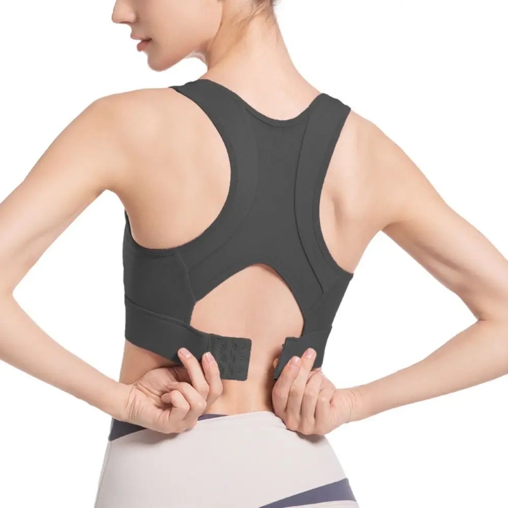 Sujetador deportivo en forma de I de Color sólido, diseño transpirable antivibración, sujetador de entrenamiento para Fitness, ropa interior cómoda ajustable para Yoga y correr - imagen 3