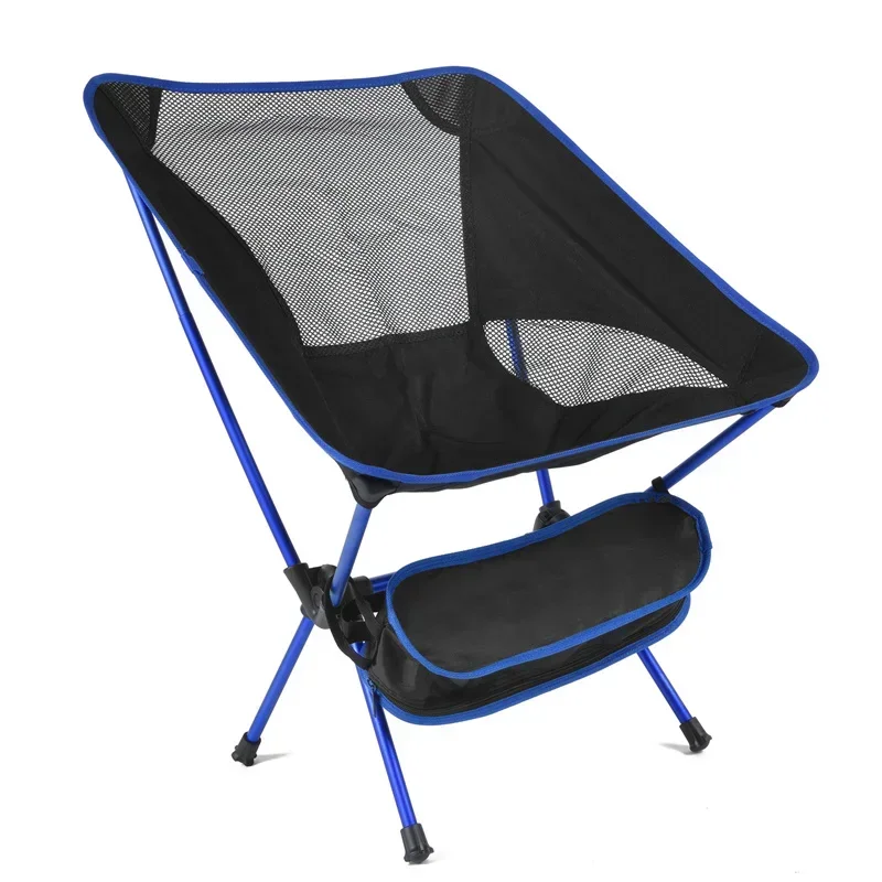 Silla de playa plegable para exteriores, Camping, pesca, barbacoa, silla de luna ligera, tubo de aluminio de aviación, silla de pesca perezosa, relajación de jardín - imagen 4